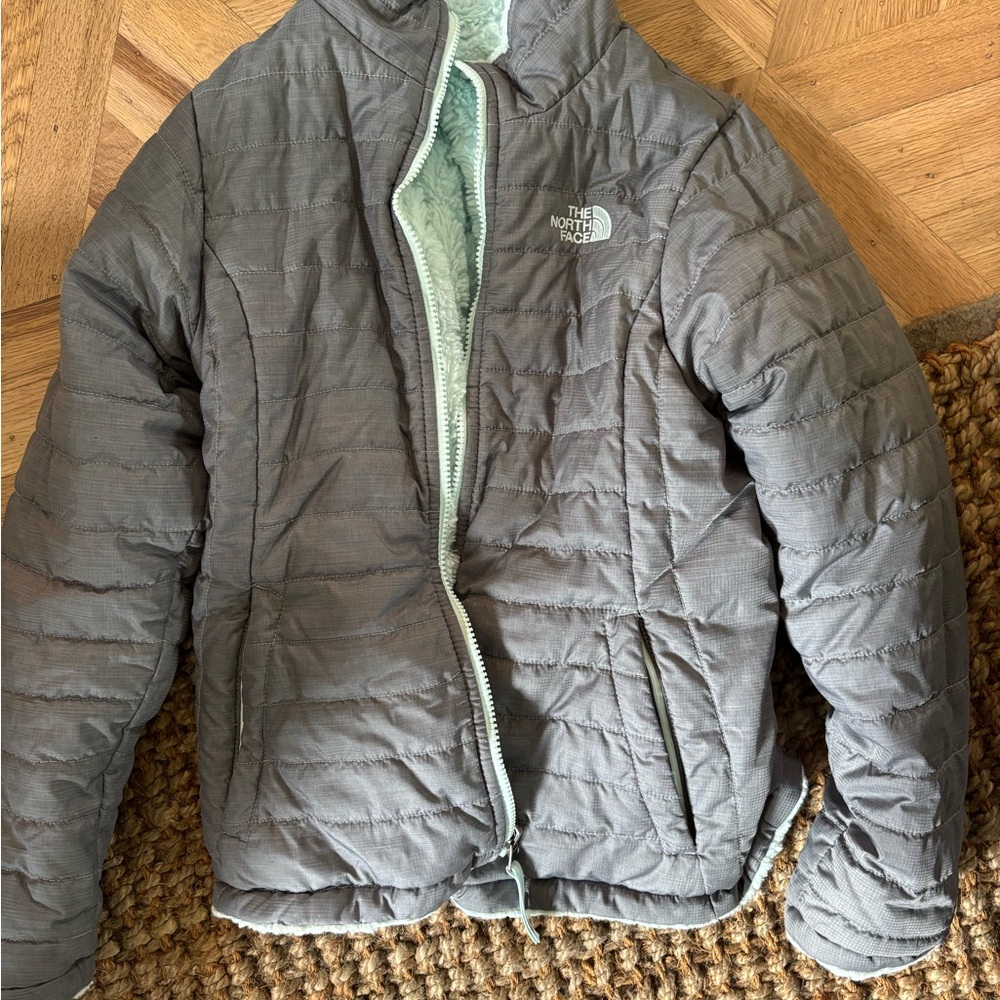 Kids The North Face Charcoal Quilted reversible Jacket
